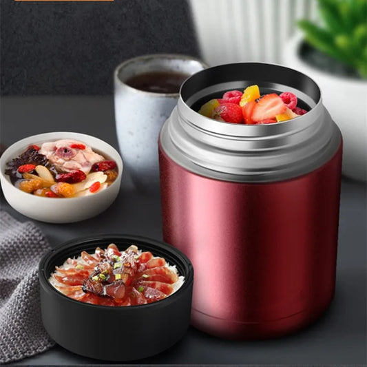 Large Capacity Portable Stainless Steel Thermos Lunch Box