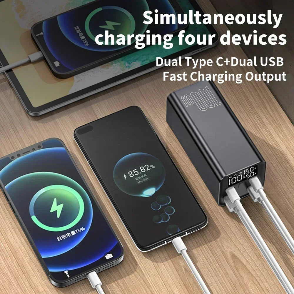 100000mAh Type C PD 65W Fast Charging Powerbank