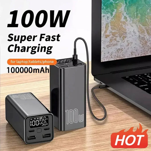 100000mAh Type C PD 65W Fast Charging Powerbank