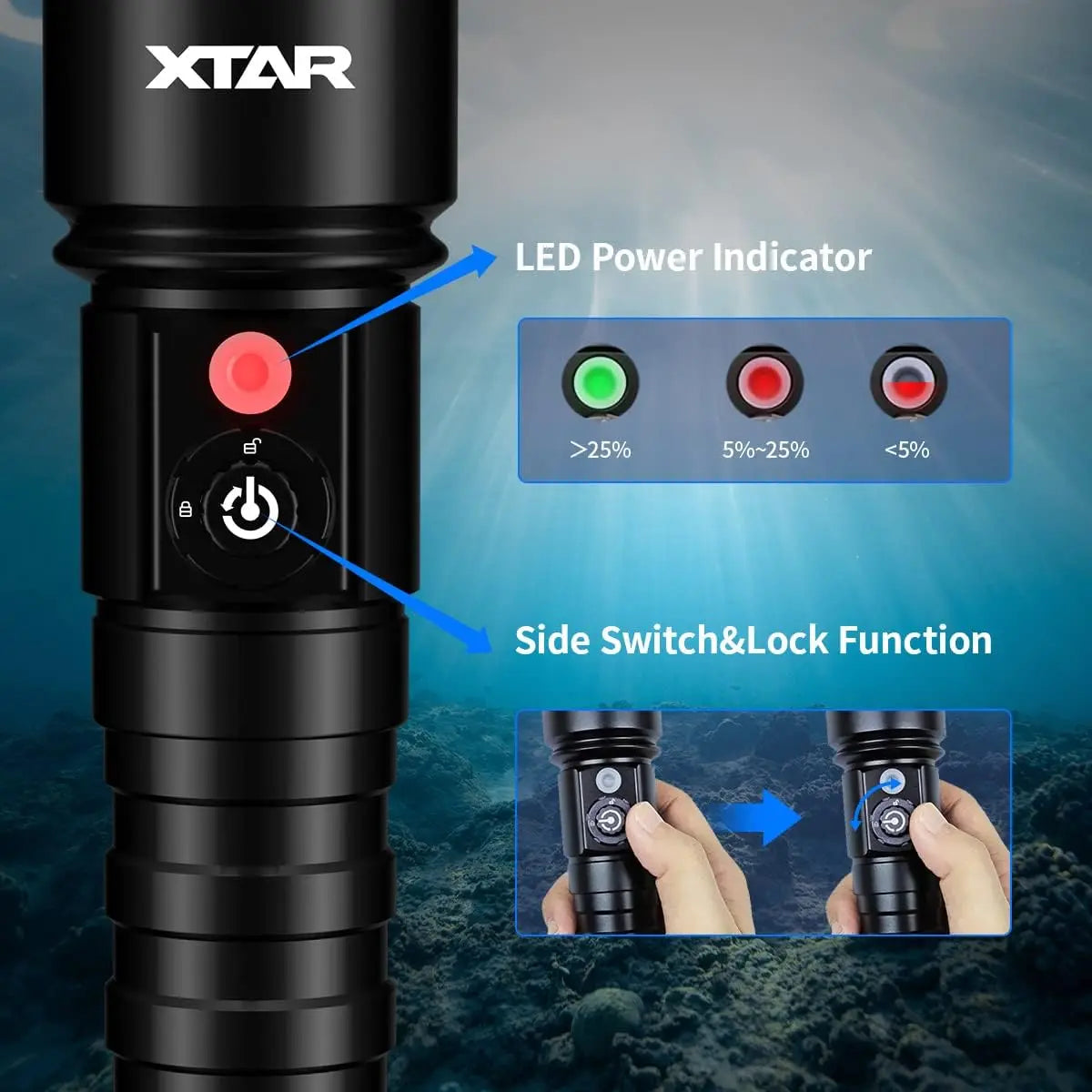 High Power LED Diving Flashlight