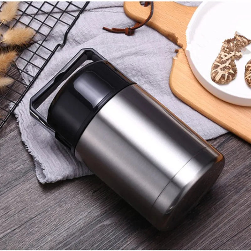 Large Capacity Portable Stainless Steel Thermos Lunch Box