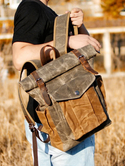 Luxury Vintage Canvas Backpacks for Men